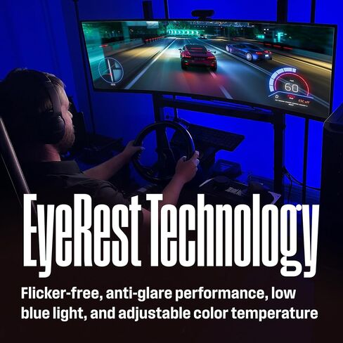 Westinghouse 49 Inch Curved Ultrawide Gaming Monitor, 144Hz, AMD FreeSync Support, Low Motion Blur, R1800 Curve, 3840x1080, for PC Games with Built in Speakers, 2X DisplayPort, 2X HDMI in Kuwait