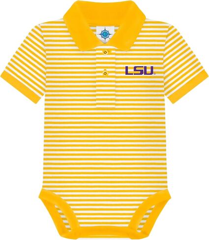 Creative Knitwear College Baby Striped Polo Bodysuit - Team Logo, Multiple Colors, for Boys & Girls (0-12 Months) in Kuwait