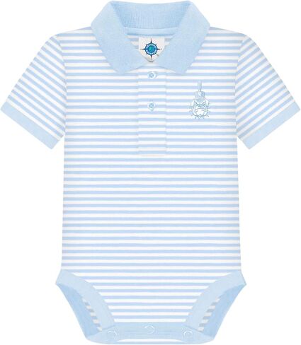 Creative Knitwear College Baby Striped Polo Bodysuit - Team Logo, Multiple Colors, for Boys & Girls (0-12 Months) in Kuwait