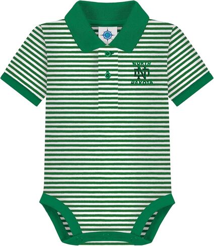Creative Knitwear College Baby Striped Polo Bodysuit - Team Logo, Multiple Colors, for Boys & Girls (0-12 Months) in Kuwait