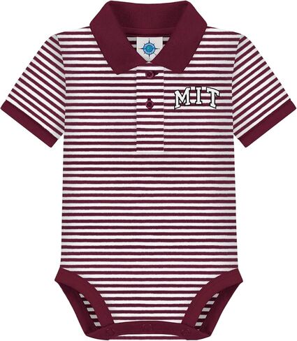 Creative Knitwear College Baby Striped Polo Bodysuit - Team Logo, Multiple Colors, for Boys & Girls (0-12 Months) in Kuwait