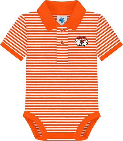 Creative Knitwear College Baby Striped Polo Bodysuit - Team Logo, Multiple Colors, for Boys & Girls (0-12 Months) in Kuwait