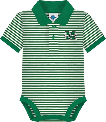 Creative Knitwear College Baby Striped Polo Bodysuit - Team Logo, Multiple Colors, for Boys & Girls (0-12 Months) in Kuwait