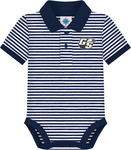 Creative Knitwear College Baby Striped Polo Bodysuit - Team Logo, Multiple Colors, for Boys & Girls (0-12 Months) in Kuwait