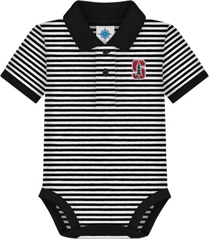 Creative Knitwear College Baby Striped Polo Bodysuit - Team Logo, Multiple Colors, for Boys & Girls (0-12 Months) in Kuwait