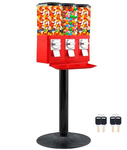 Candy Machine Dispenser Gumball & Candy Vending Machine Supports Large Gum Balls with Coin Operated for Commercial Use Includes Anti Theft Lock Meets FDA Norms in Kuwait
