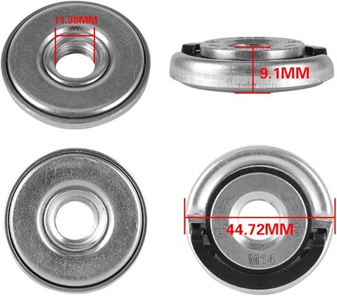 1pc M14 Self-Locking Pressing Plate Quick Release Flange Nut Power Chuck for Diamond Cutting Disks Grinding Wheels Power Tools in Kuwait