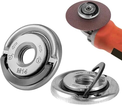 1pc M14 Self-Locking Pressing Plate Quick Release Flange Nut Power Chuck for Diamond Cutting Disks Grinding Wheels Power Tools in Kuwait