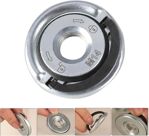 1pc M14 Self-Locking Pressing Plate Quick Release Flange Nut Power Chuck for Diamond Cutting Disks Grinding Wheels Power Tools in Kuwait