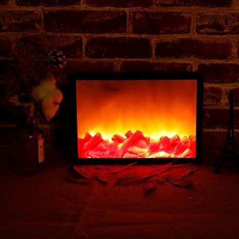 LED Flame Lamps, Simulated Fireplace Light, Christmas LED Flame Effect Light for Outdoor Indoor Table Window Terrace, Battery and USB Dual Use in Saudi Arabia