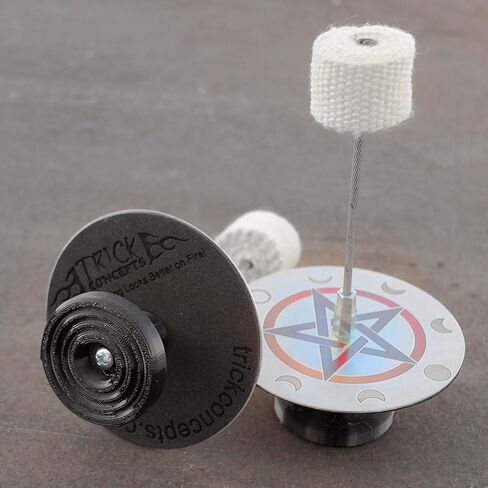 زوج من مشاعل النخيل الخماسية (مجموعة) - قبضة المقبض لرقص النار والتدفق، بواسطة: Trick Concepts in Kuwait