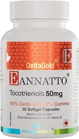 Eannatto Tocotrienols Vitamin E Supplements Tocopherol Free, Supports Immune Health, Non-GMO, Gluten Free & Antioxidant 125mg 30 Softgels (Pack of 2) in Saudi Arabia