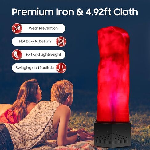 ضوء لهب النار المزيف، 36 مصباح LED اصطناعي، مصباح لهب مقلد، 5 أقدام أحمر + أزرق تأثير جو المصباح للمرحلة الهالوين DJ إضاءة حفلات الملهى الليلي وحفلات إشعال النار في العطلات الخاصة in Kuwait