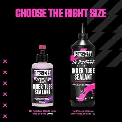 Muc-Off No Puncture Hassle Inner Tube Sealant, 10 fl oz - Bike Tube Puncture Repair Sealant - Bike Tire Sealant for MTB/Road/Gravel Bikes in Kuwait