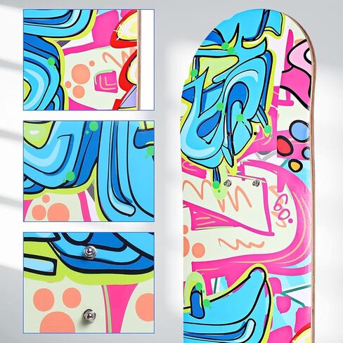 Skateboard Wall Hanger, 8 Packs Acrylic Wall Mount Display Holder with Hardware for Horizontal and Vertical Hanging of Skateboards, Longboards, Decks, Guitar, Violin, Bass in Kuwait