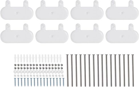 Skateboard Wall Hanger, 8 Packs Acrylic Wall Mount Display Holder with Hardware for Horizontal and Vertical Hanging of Skateboards, Longboards, Decks, Guitar, Violin, Bass in Kuwait