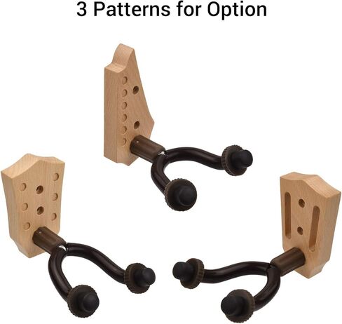 حامل حامل للتعليق على الحائط من خشب الزان، قضبان تثبيت حديدية، حامل عرض قابل للتعديل للكمان الكهربائي والكمان والمندولين القيثارة، خفيف الوزن 155 جرام وسهل التركيب (شماعة-2) in Kuwait