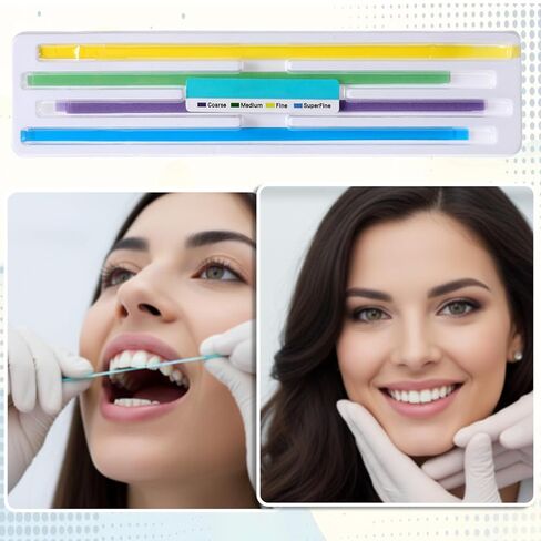 80Pcs Dental Polishing Strips Teeth Polishing Finishing Teeth Sanding Grinding Tool Kit Dental Polish Abrasive Strip 4mm x 150mm Finishing Tooth File Deep Tooth Cleaning for Oral Care Gloss Contouring in Kuwait