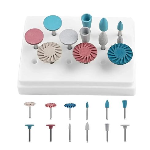 Dental Composite Polishing Kit Rubber Resin Polishing Wheel RA Disc Kit Grinding and Polishing Set Dentist Materials 12Pcs in Kuwait