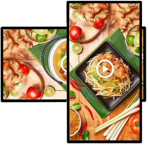 Multi-Functional Digital Signage Display, Commercial Advertising Screen with USB/HDMI/WiFi, Smart Split Screen & Looping Playback, Wall-Mounted for Retail Touch-27 in Kuwait