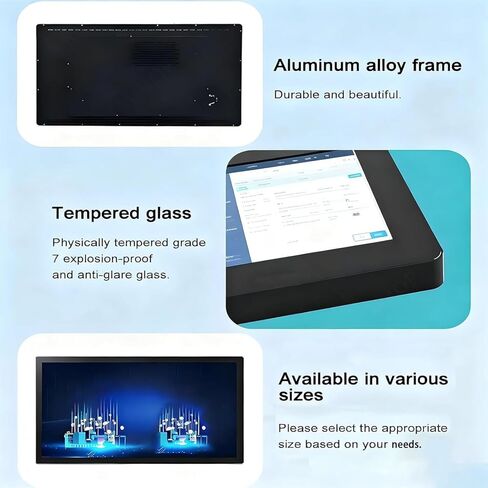 Commercial Digital Signage & Advertising Media Player, Wall-Mounted LED Display Screen for Restaurant, Bubble Tea Shop & Retail Store, Smart Split Screen & Video Player Non-Touch-18.5" in Kuwait