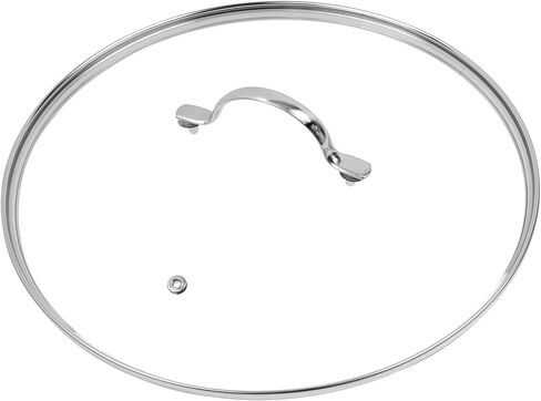 12.5" Tempered Glass Pan Lid with Steam Vent, Thickened to 4mm and Dishwasher Safe and Oven up to 480℉, Universal Lid Fit for Cast Iron Skillets, Frying Saute Pan, Cooking Pot in Kuwait