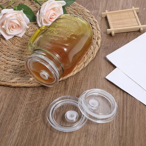 4Pack Acrylic Lids Fit for 16 Oz Glass Cups with Straws, Plastic Tumbler Replacement Lids, Spill Proof and Reusable Tumbler Replacement Lid for Beer Can Drinking Glasses Tumblers Cup in Saudi Arabia