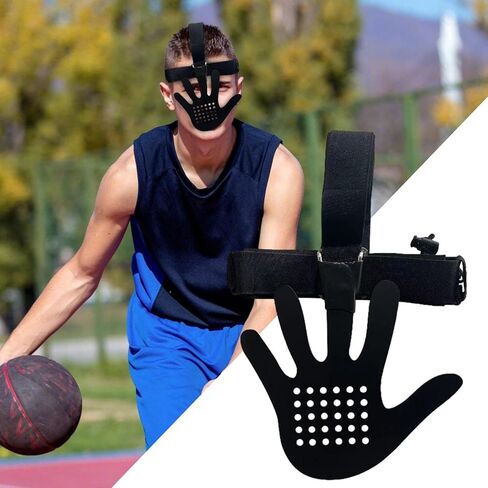 Basketball Face Shield - Sports Nose Guard - Adjustable Headband Protector Gear for Umpire Baseball Football Hockey Catchers Training Paintball in Saudi Arabia