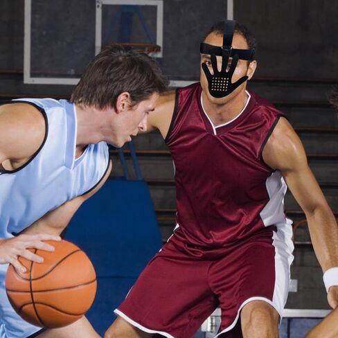 Basketball Face Shield - Sports Nose Guard - Adjustable Headband Protector Gear for Umpire Baseball Football Hockey Catchers Training Paintball in Saudi Arabia
