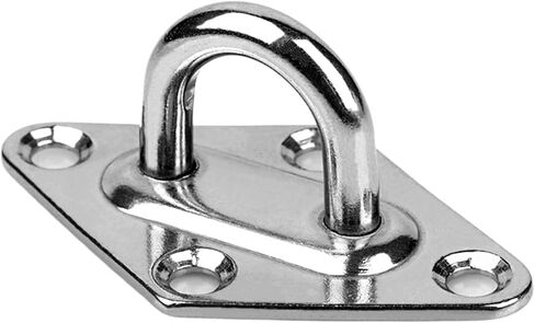 3pcs Heavy Hook Eye Plate Diamond Shape Stainless Steel Ceiling Wall Mount Hanger Ring Yoga Swings Hammocks Marine Rigging(M6) in Saudi Arabia