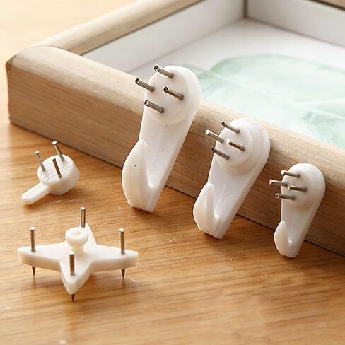 43Pcs No-Trace Picture Hanger Set - 6 Varieties to Hang Art, Photos, Frames with Damage-Free Ultimate Drywall Hooking Solution in Saudi Arabia