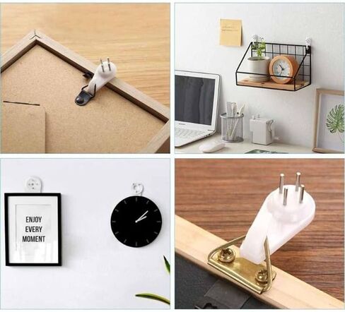43Pcs No-Trace Picture Hanger Set - 6 Varieties to Hang Art, Photos, Frames with Damage-Free Ultimate Drywall Hooking Solution in Saudi Arabia