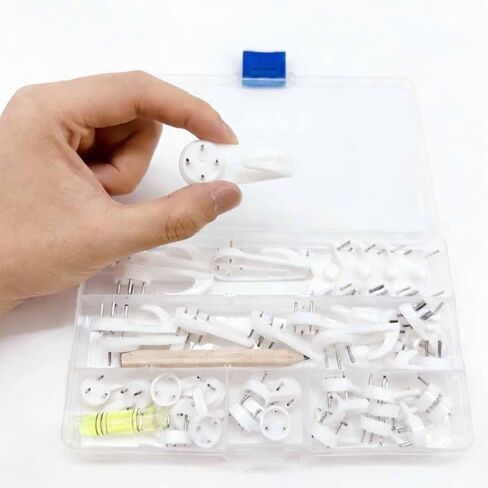 43Pcs No-Trace Picture Hanger Set - 6 Varieties to Hang Art, Photos, Frames with Damage-Free Ultimate Drywall Hooking Solution in Saudi Arabia
