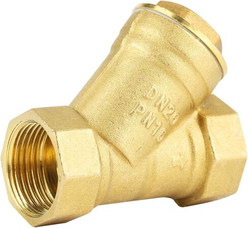 Cosiki 3/4 BSPP Brass Filter Valve Connector, Brass Y Shaped Strainer, Filter Fitting with High Threads & Rustproof, Ideal for Water Oil Separation in Saudi Arabia