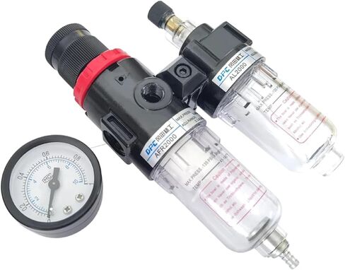 AFC2000 1/4" Port FRL Union Air Treatment Compressor Filter Pressure Regulator Combination Lubricator Combinations Oil Separator(AFC2000 PC8-02) in Kuwait