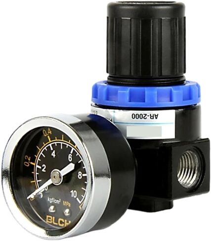 AR2000 ضاغط الهواء للتحكم في الضغط وتخفيف الضغط صمام منظم الهواء G1/4 بوصة وحدات معالجة الهواء ضغط صغير in Kuwait