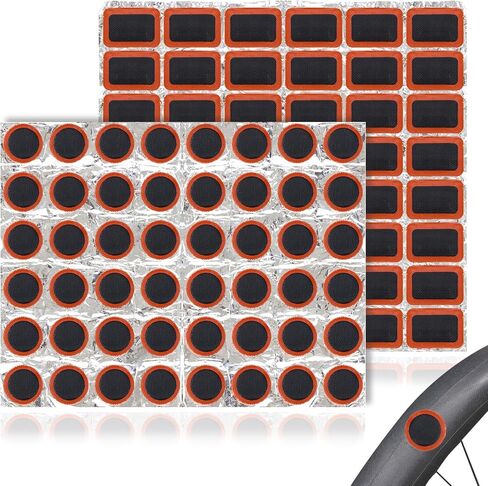 96 قطعة من رقعة الإطارات، Parches para Bicicleta، مجموعة رقعة الدراجة المطاطية، مجموعة رقعة الأنبوب الداخلي، أداة إطار الدراجة الخارجية للدراجات الجبلية على الطرق والدراجات النارية in Saudi Arabia
