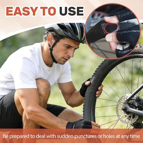 96 قطعة من رقعة الإطارات، Parches para Bicicleta، مجموعة رقعة الدراجة المطاطية، مجموعة رقعة الأنبوب الداخلي، أداة إطار الدراجة الخارجية للدراجات الجبلية على الطرق والدراجات النارية in Saudi Arabia