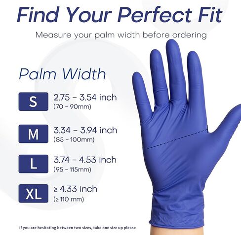 Nitrile Exam Gloves, 4 Mil 100 Pcs, Powder-Free Latex-Free Cooking Food-Safe Disposable Medical Gloves, Blue Violet in Kuwait