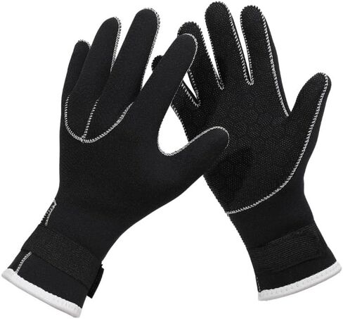 3mm Neoprene Gloves Diving Gloves Wetsuit Gloves, Anti Slip Waterproof Fishing Gloves with Adjustable Wrist Strap, Water Proof Scuba Gloves Sailing Gloves Men & Women in Saudi Arabia