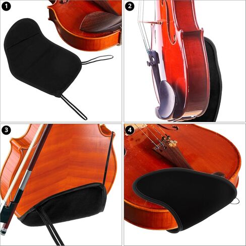 QWORK Violin Shoulder Rest & Chin Rest Pad for 4/4-4/3 Violins for All Players in Saudi Arabia