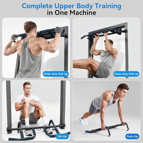 EPHESPORT 2026 شريط سحب متعدد الوظائف للمدخل - تصميم حاصل على براءة اختراع أمريكية، قابل للطي، بدون حفر أو انزلاق، شريط متعدد القبضة مع خطافات شريط مقاومة، سبائك فولاذية تجارية، وسادات PVC كبيرة، سعة 440 رطلاً in Kuwait