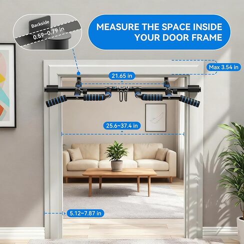 EPHESPORT 2026 شريط سحب متعدد الوظائف للمدخل - تصميم حاصل على براءة اختراع أمريكية، قابل للطي، بدون حفر أو انزلاق، شريط متعدد القبضة مع خطافات شريط مقاومة، سبائك فولاذية تجارية، وسادات PVC كبيرة، سعة 440 رطلاً in Kuwait