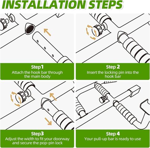 ترقية شريط السحب للمدخل مع قبضة مريحة، الحد الأقصى للحمل 440 رطل بدون براغي شريط السحب للمنزل وصالة الألعاب الرياضية الداخلية وتدريبات القوة، مرخص بموجب براءة اختراع أمريكية in Saudi Arabia