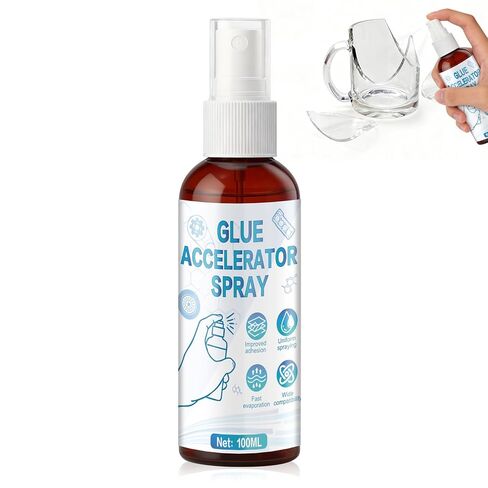 مسرع الغراء CA، منشط الغراء CA يحسن بشكل كبير الالتصاق والمتانة، تصميم رذاذ التبخر السريع متعدد الأغراض للبلاستيك والمطاط والمعادن والزجاج، 100 مل in Kuwait