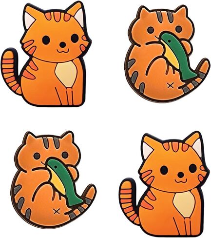 Cat Shoe Charms;Cute Cats Themed Charms for Clog Shoes Decoration Cute kitten Pet Shoes Charm for Kids Adults Cat Lover, PVC Shoe Charm Accessories Decoration Gifts 10 Pcs in Saudi Arabia