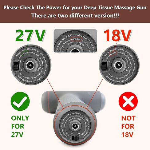 UL Listed 27V Charger for Sharper Image Massage Gun Charger for Sharper Image Massager Power Cord 1011666 2437599 1013002 1012667 1013985 1013983 1014747(NOT 18V), Deep Tissue Massage Guns AC Adapter in Kuwait