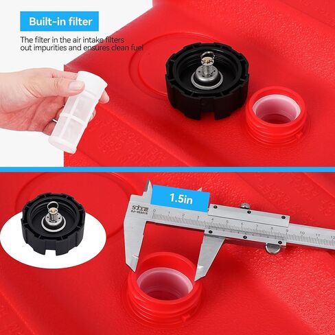 12 Gallon Boat Fuel Tank,Outboard Fuel Tank with Built-In Filter,I-Shaped Handle,Oil Level Indicator,Easy To Carry in Kuwait