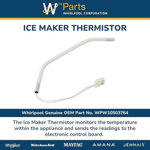 Whirlpool WPW10503764 OEM Ice Maker Thermistor Replacement Part, White in Saudi Arabia