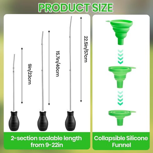 منفضة مسحوق غبار الزجاجة مع أنبوب معدني طويل قابل للتمديد 9 بوصة - 22.5 بوصة 8 أوقية موزع قضيب مسحوق للاستخدام المنزلي الداخلي in Kuwait